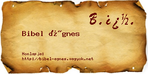 Bibel Ágnes névjegykártya